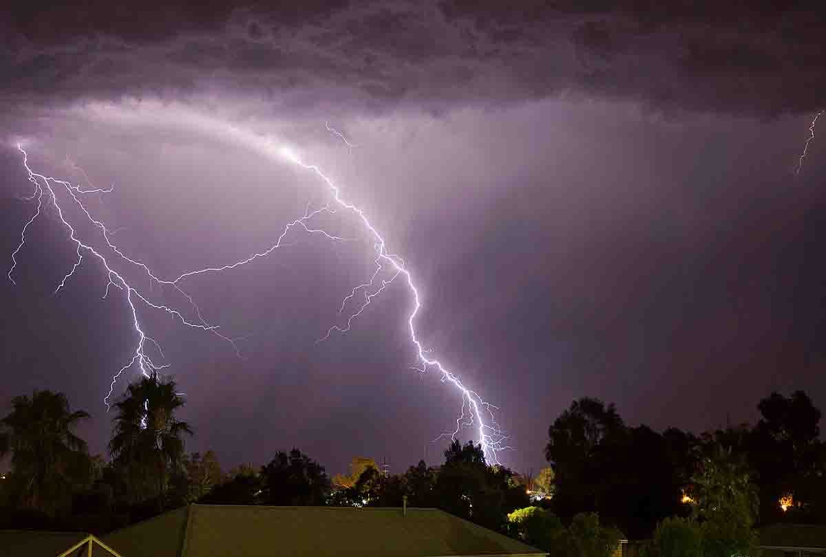 Lightning during rain in kanpur and bundelkhand