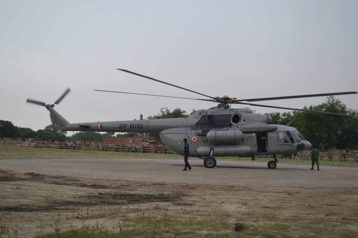 PM modi visit varanasi army helicopter do touch and go rehearsal