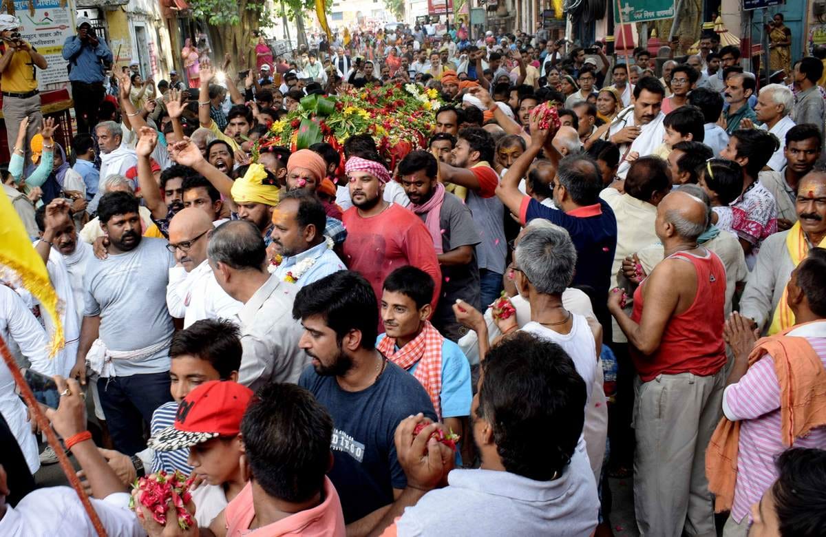 Lord jagannath rath yatra in varanasi fair start today