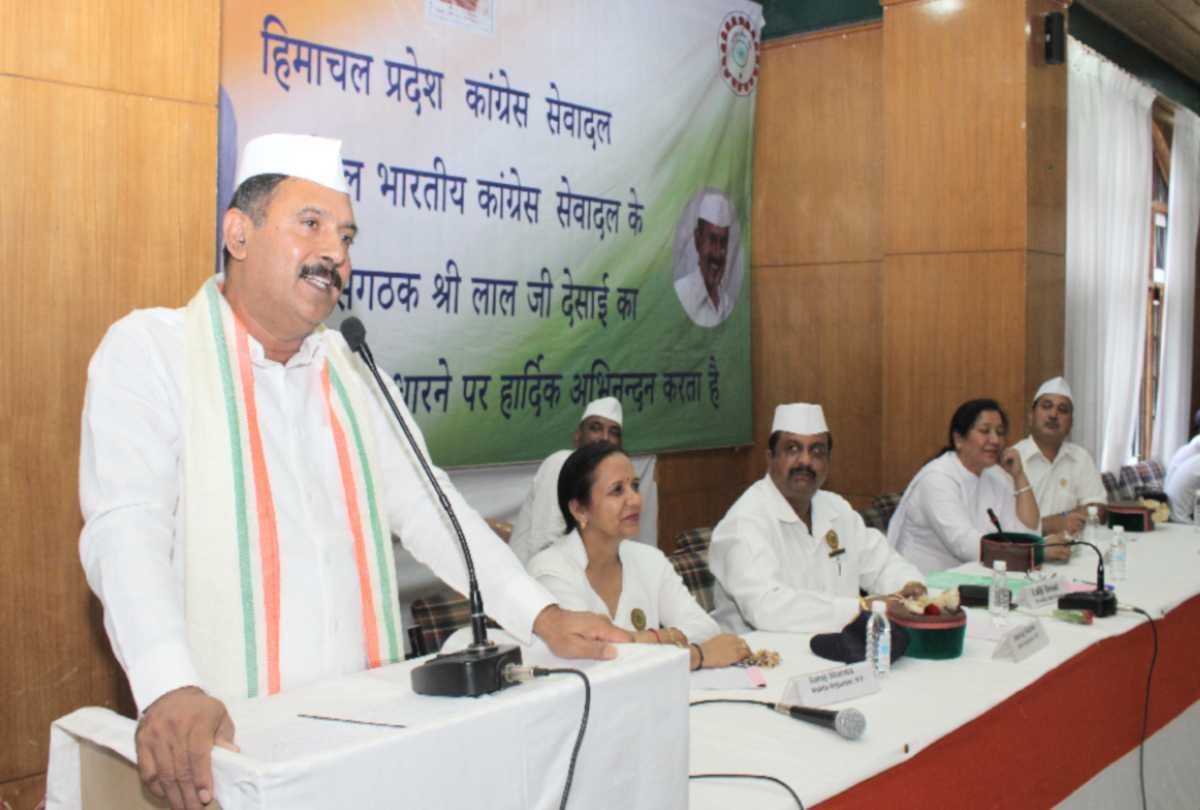 Chief Organizer of All India Congress Seva Dal Lalji Desai pc in shimla