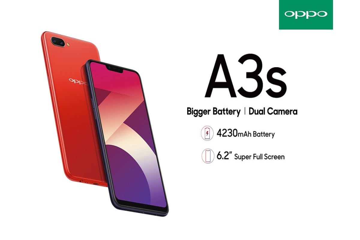 Oppo A3s launched in India With Dual Rear Cameras at Rs 10,990
