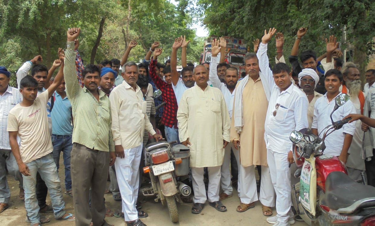 Villagers protested against the plant
