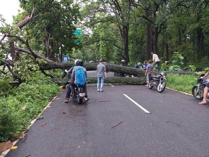 uttarakhand weather river level high, road swept in munsyari