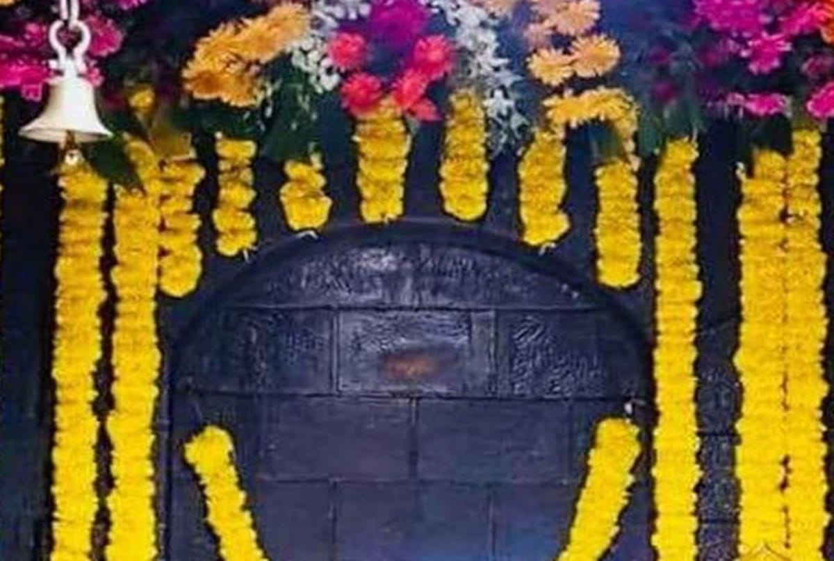 image of Sai Baba appears on the wall of Shirdi temple on wednesday 