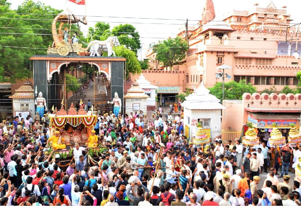 Jagannath rath yatra celebration in Mathura vrindavan