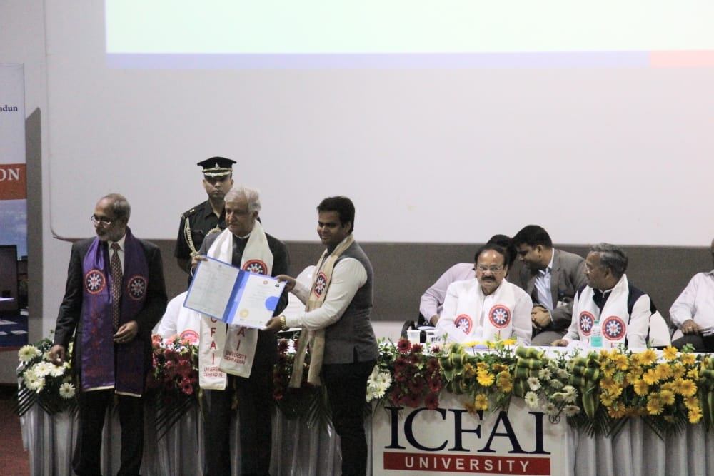venkaiah naidu visit icfai fifth convocation dehradun