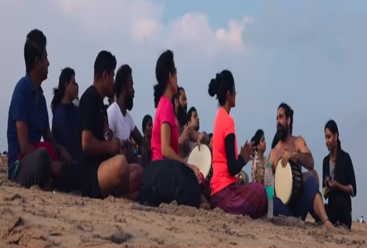 Sand Artist Sudarshan Patnaik made Lord Jagannaths through sand