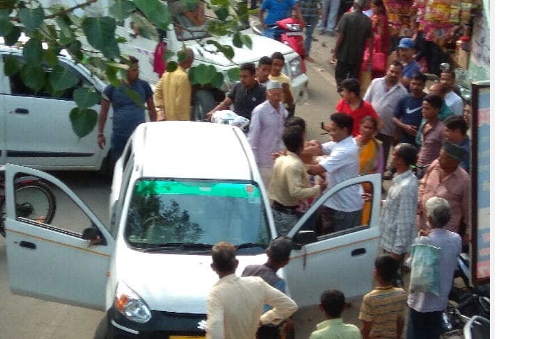 Mayhem in taxi drivers on the road