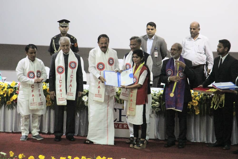venkaiah naidu visit icfai fifth convocation dehradun