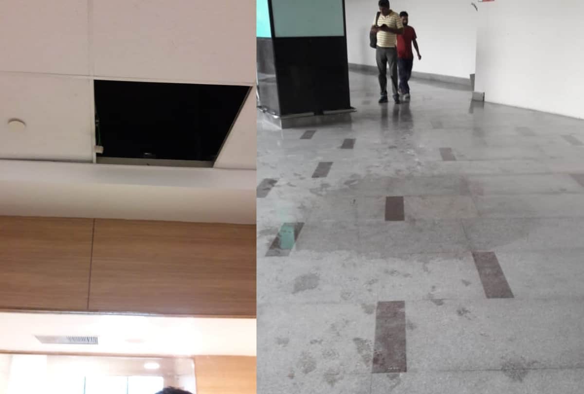 water leakage in newly constructed alambagh bus station