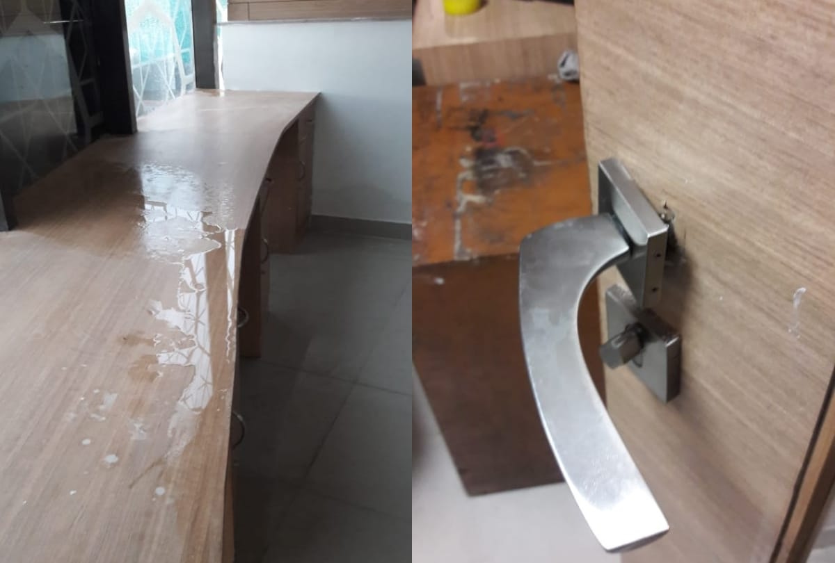 water leakage in newly constructed alambagh bus station