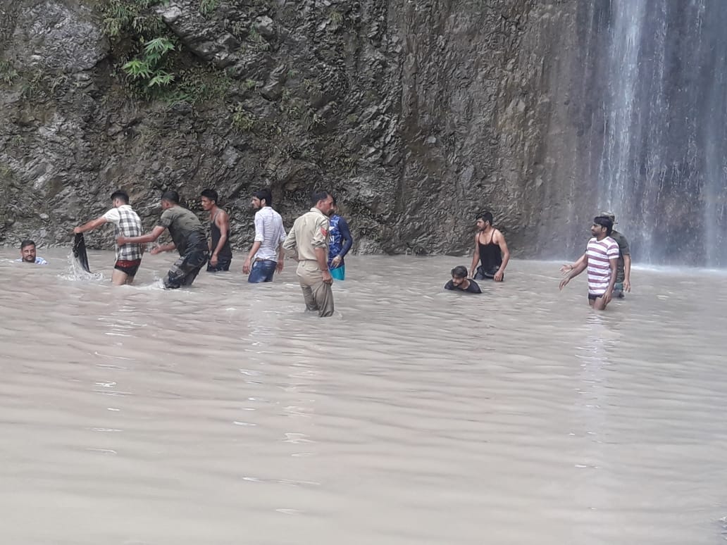 landslide hits in sehar baba waterfall jammu kashmir people have Religious beliefs here