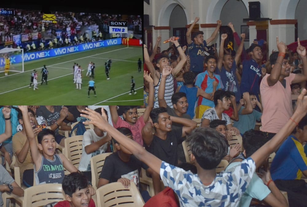 fifa world cup final celebration in lucknow.