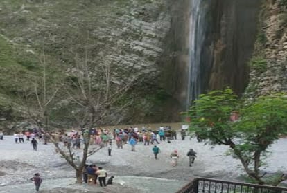landslide hits sehar baba waterfall near riasi jammu kashmir several injured  