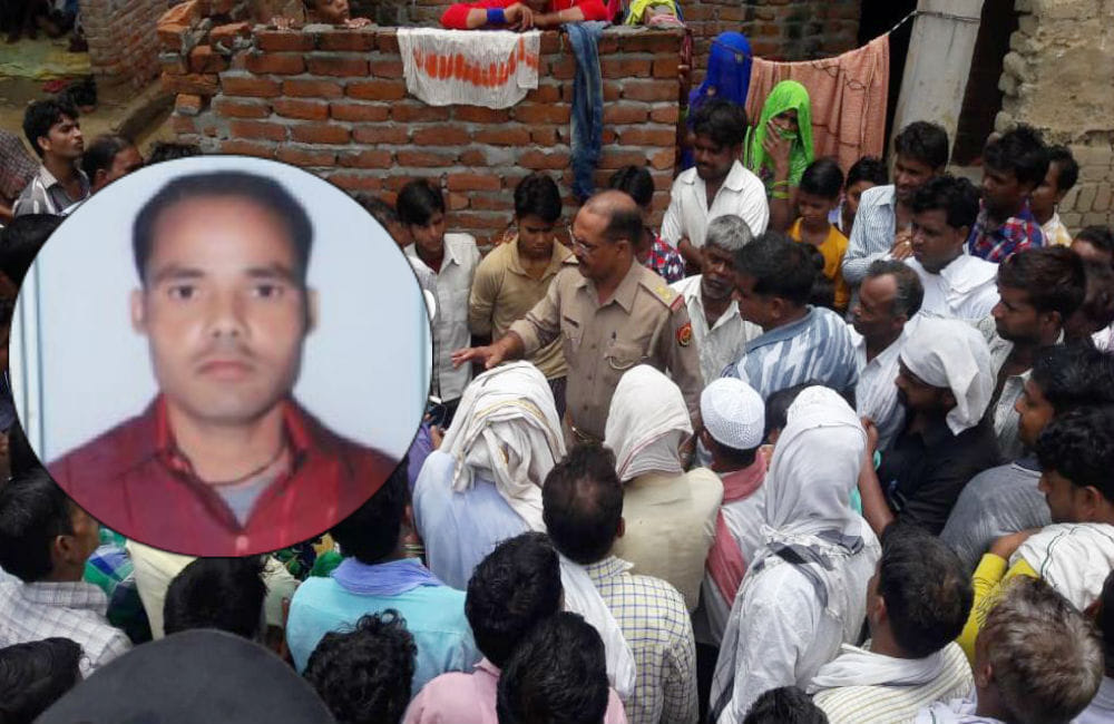 people protest after shiksha mitra death