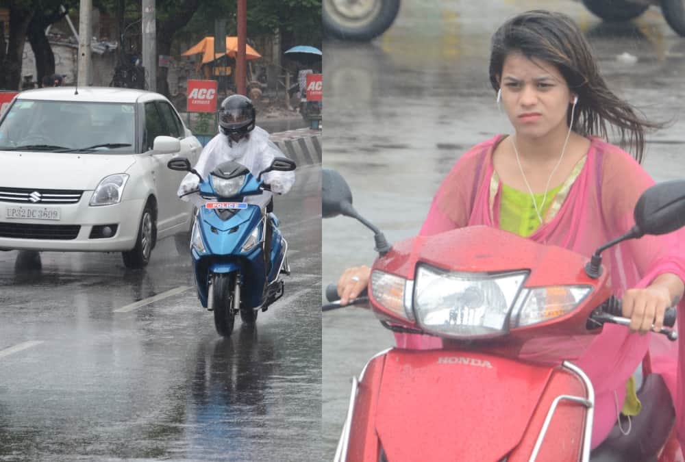 morning to noon rain in lucknow.