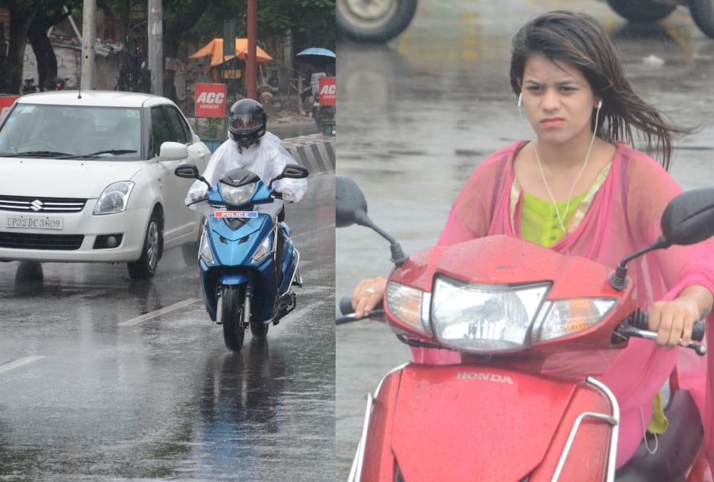 morning to noon rain in lucknow.