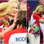 This is how Croatia president Kolinda Grabar KitarovićLuka cheers golden ball winner luka Modric 