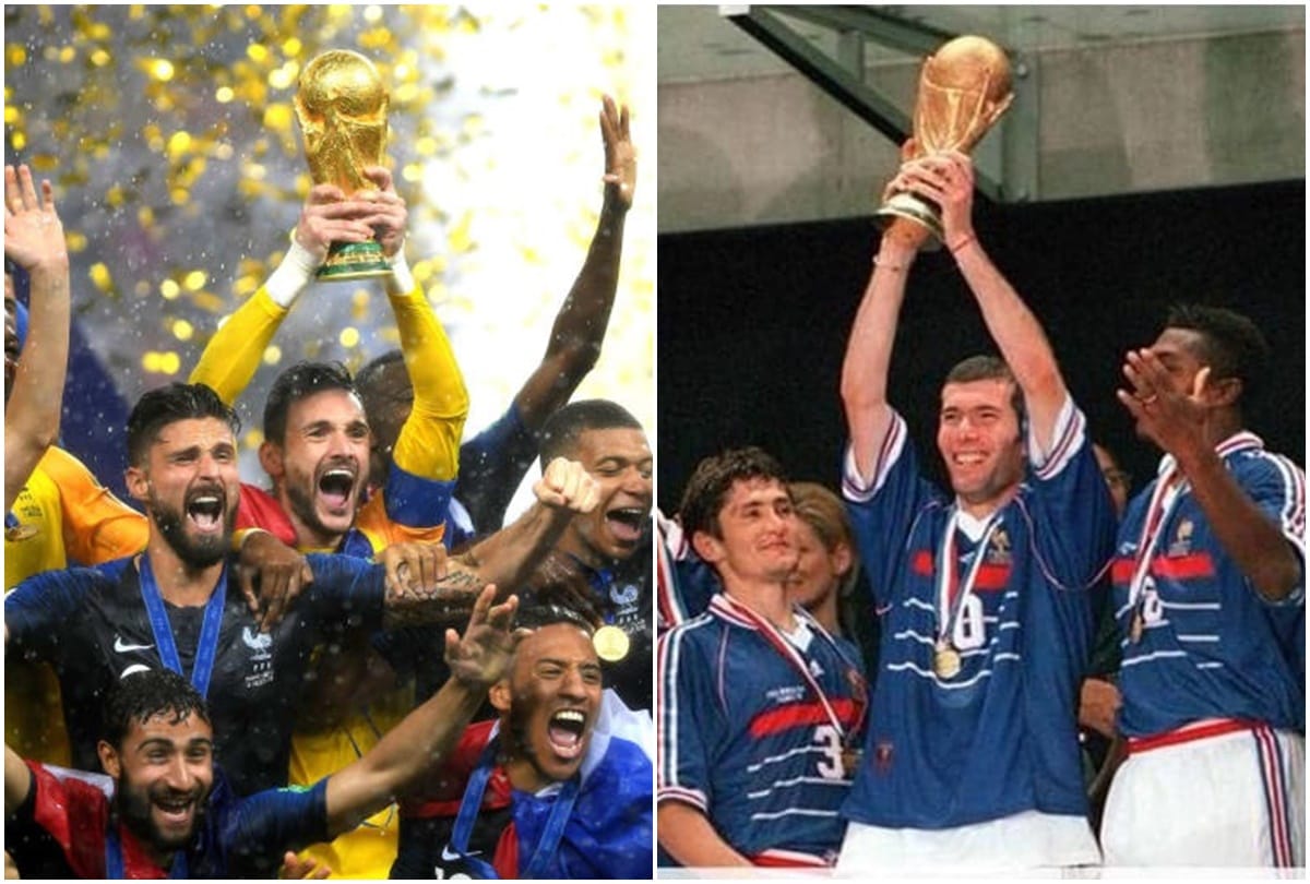 Comparing the French Champions of 98 to the winners of 2018