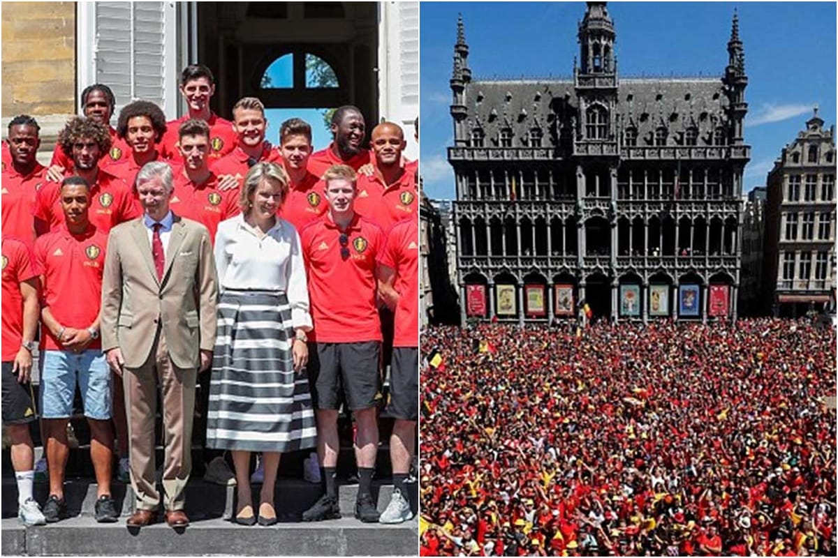 belgium grand welcome at home travels in open bus infront of fans