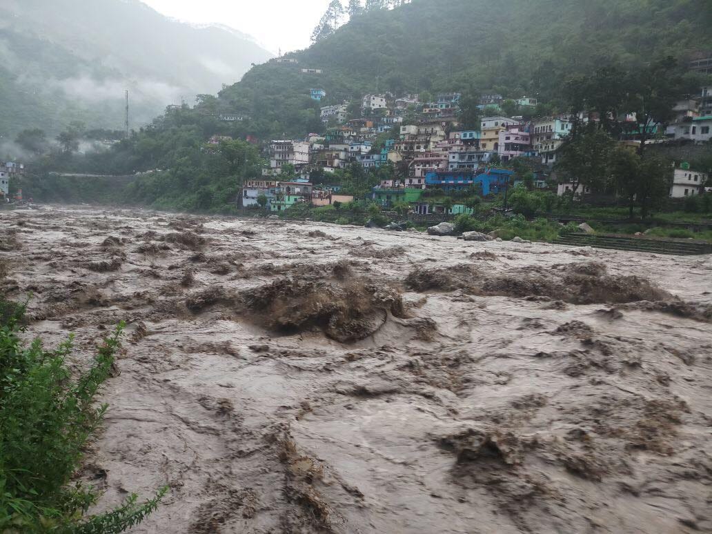cloud burst in chamoli tharali 