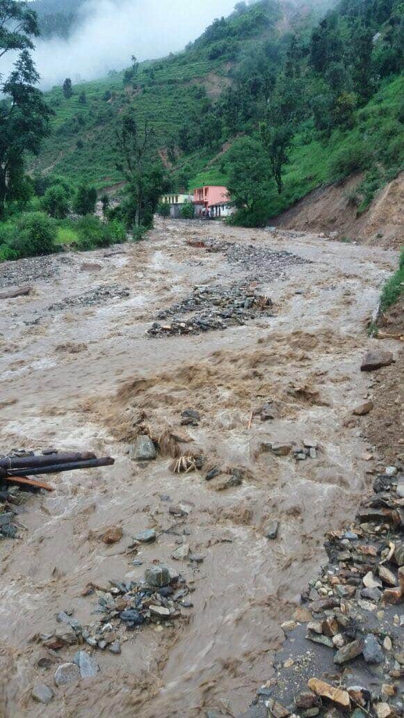 cloud burst in chamoli tharali 