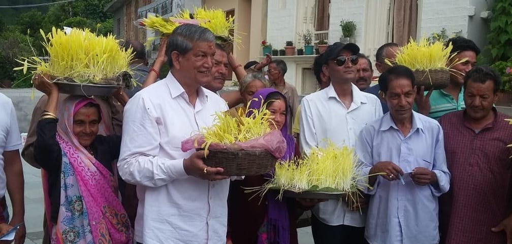 Former Chief Minister Rawat celebrated harela in native village