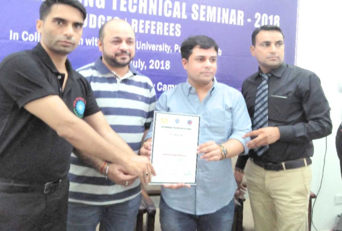 Javed ullhat of Himachal will be referee in the National Competition of Kick Boxing