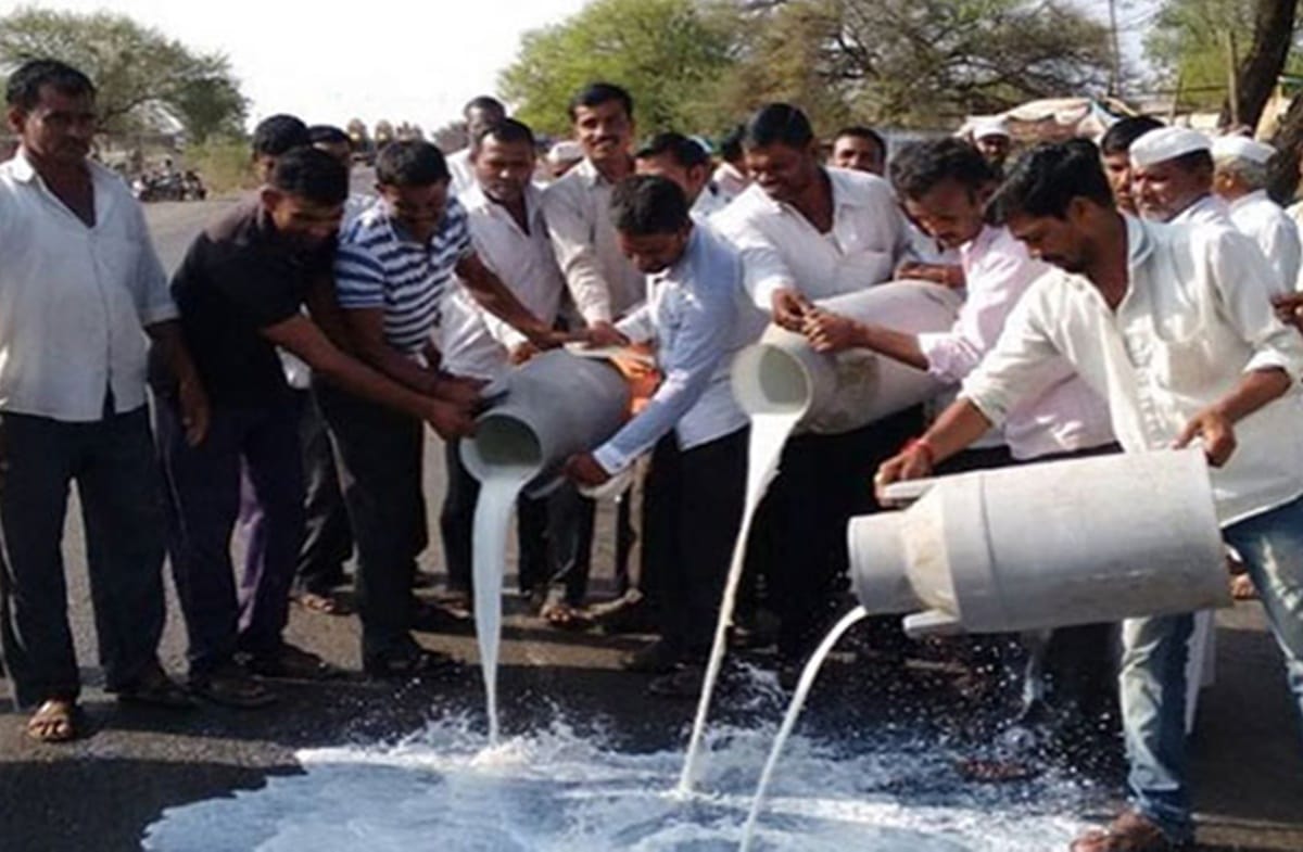कम दाम मिलने पर भड़के दूध उत्पादक
