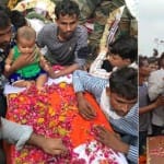 martyr daughter sat on the coffin of his father by seeing this collector pens down an letter