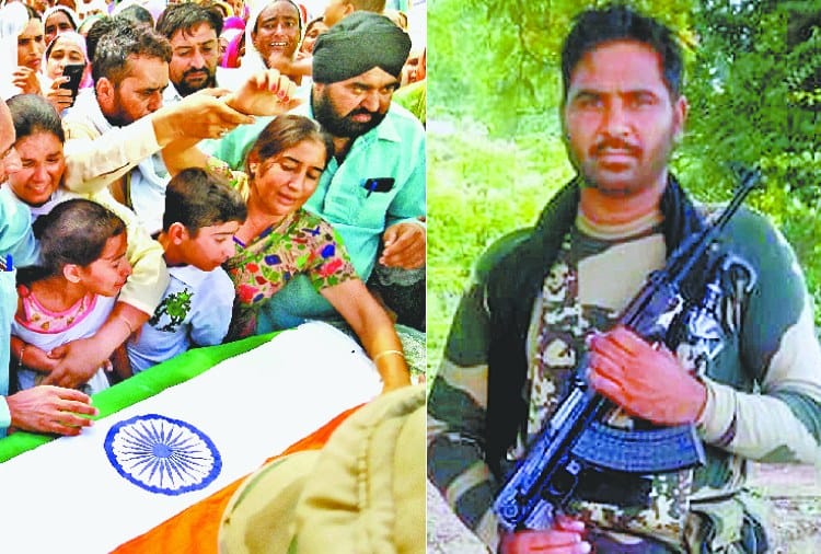 Indian Army Soldier Mukhtiyar Singh Funeral, Kiled in Naxalites Attack in Chhattisgarh