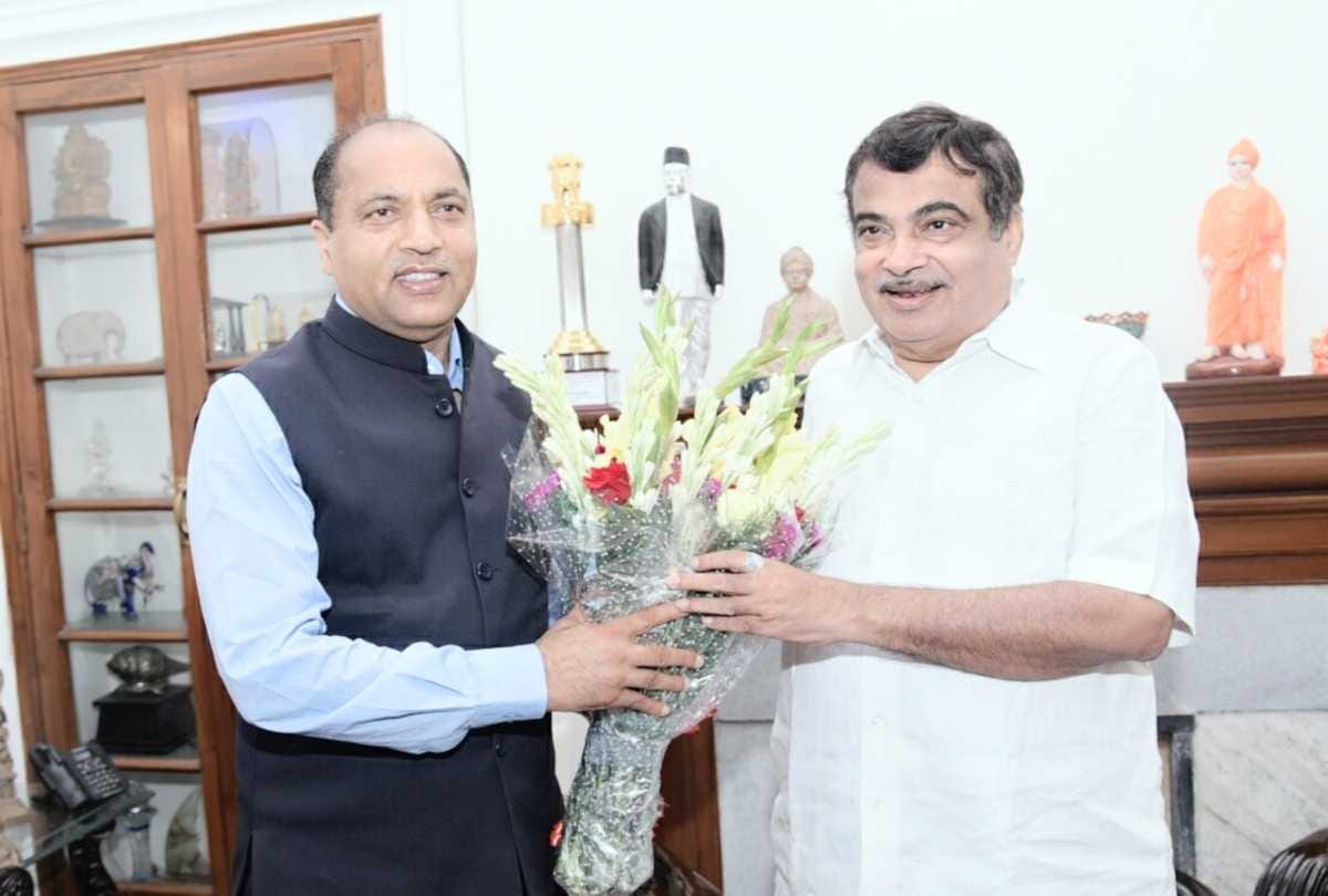 cm jairam thakur called on union minister nitin gadkari and dr harshvardhan 