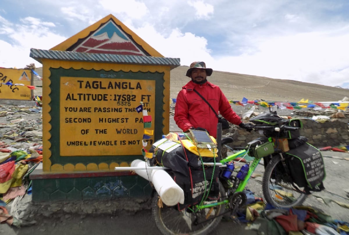 MEERUT: Arun Kumar travels to Ladakh from bicycle, see photos