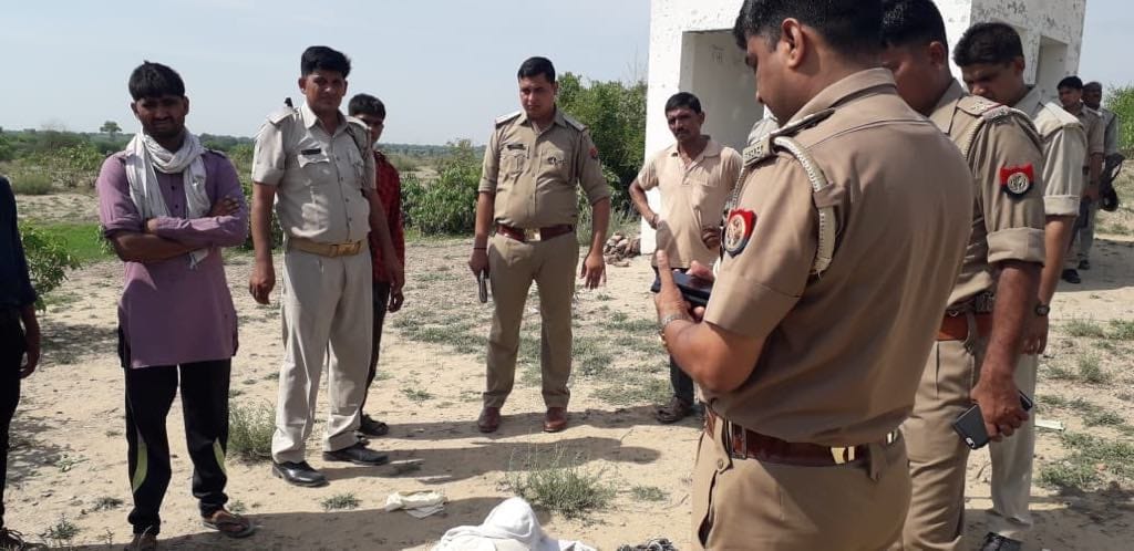 man found hanging at religious place in mathura