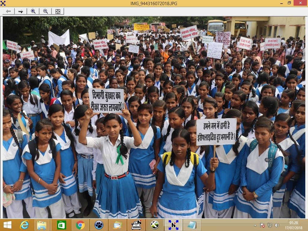 Rally out of awareness of encephalitis
