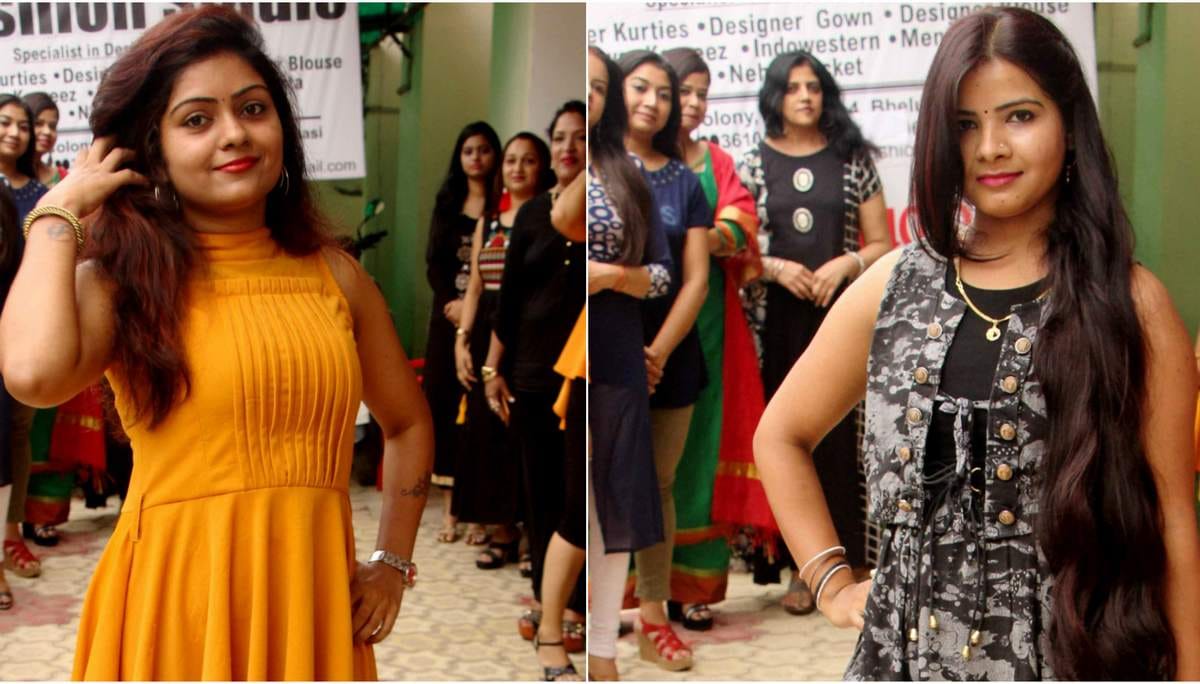 Miss and mrs banaras finalist on ramp due to rehearsal 