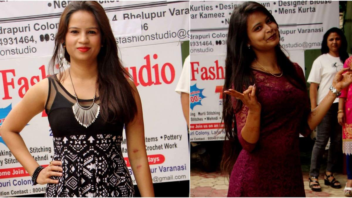 Miss and mrs banaras finalist on ramp due to rehearsal 