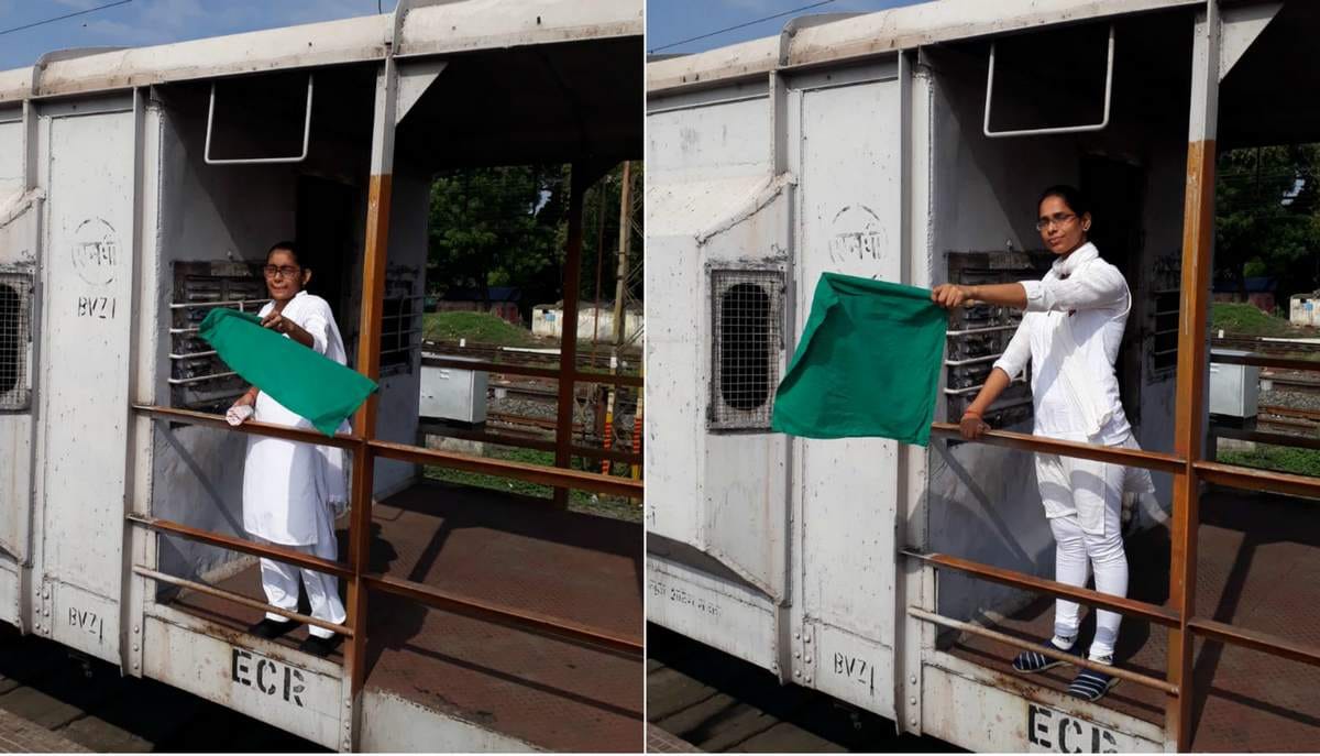 First woman goods train guard arrived at mughal sarai 