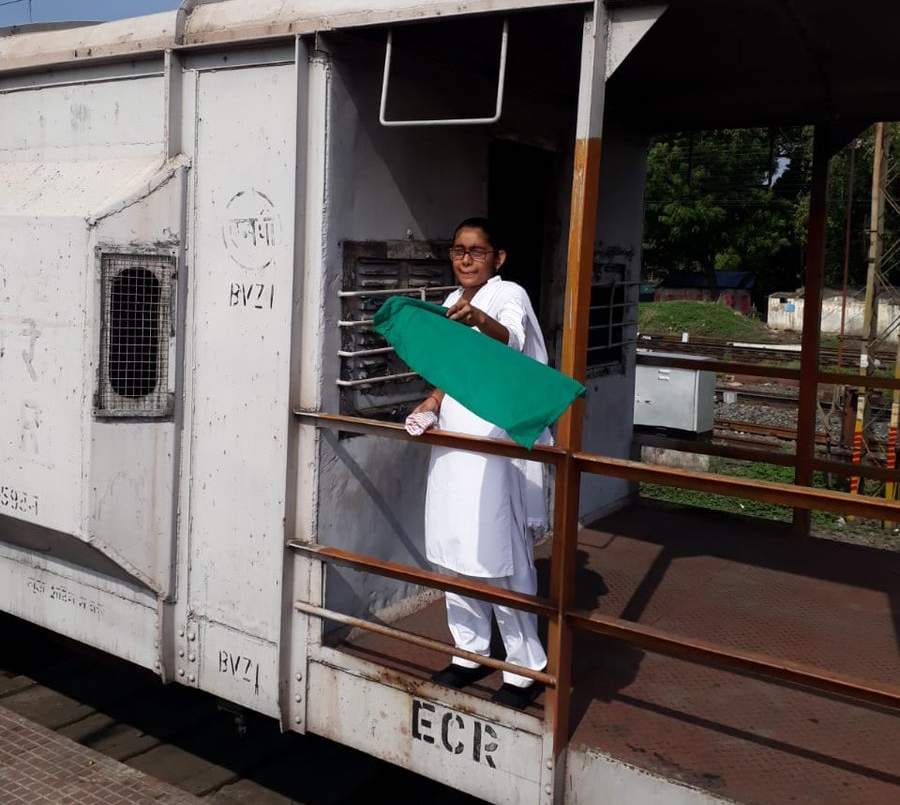 First woman goods train guard arrived at mughal sarai 