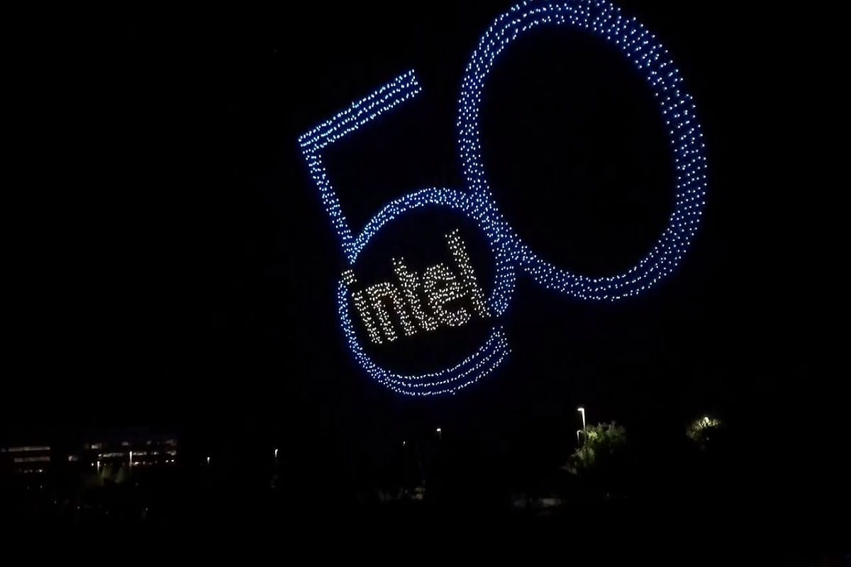 Happy 50th birthday Intel, you Break own Previous World Record with 1,500 Drone Light Show