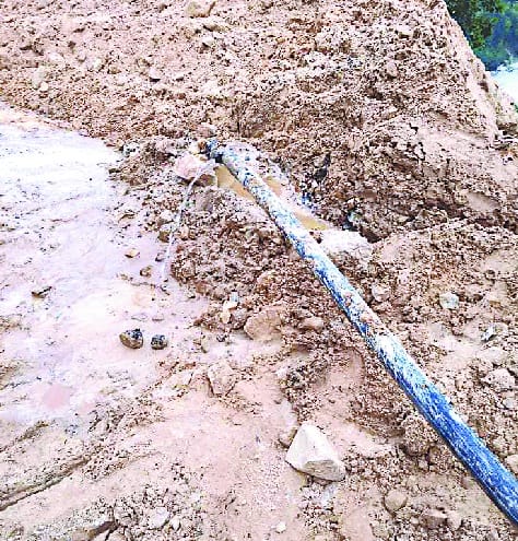 Drinking water scheme damaged by debris