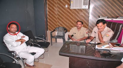 Meerut police detained man, and a Deputy Chief Minister sticker on the car