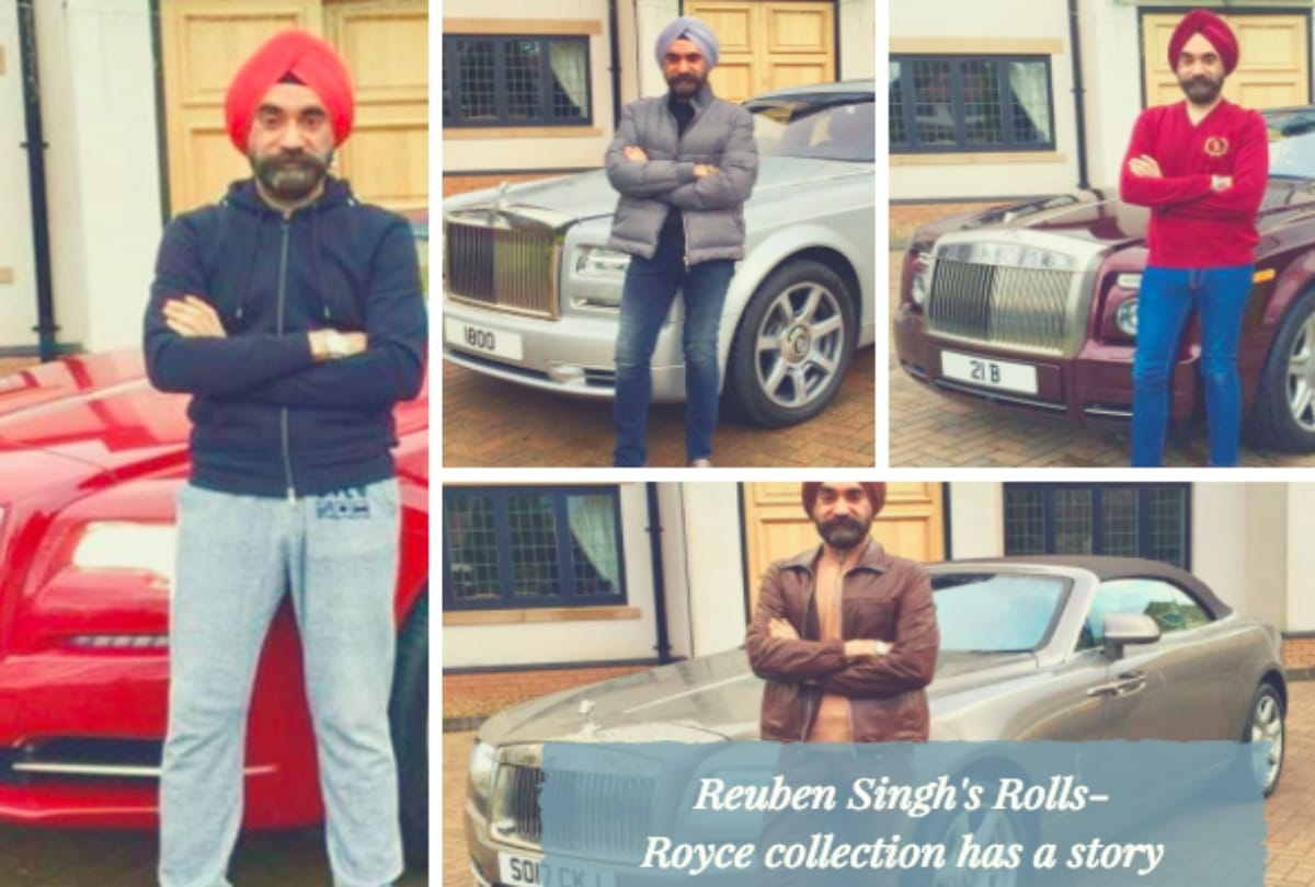 Man have seven rolls royce car matching with his turban