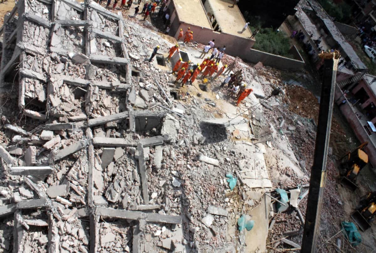 two buildings collapsed in greater noida shahberi, see horrific pictures