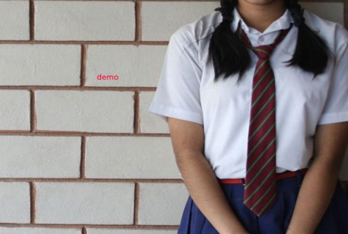 A girl student caught drinking alcohol in school at Jalandhar