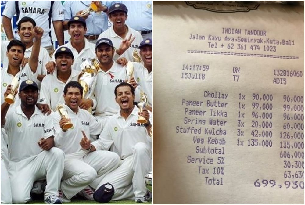 team indias Former cricketer Aakash Chopra paid nearly 7 lakh’ for a meal