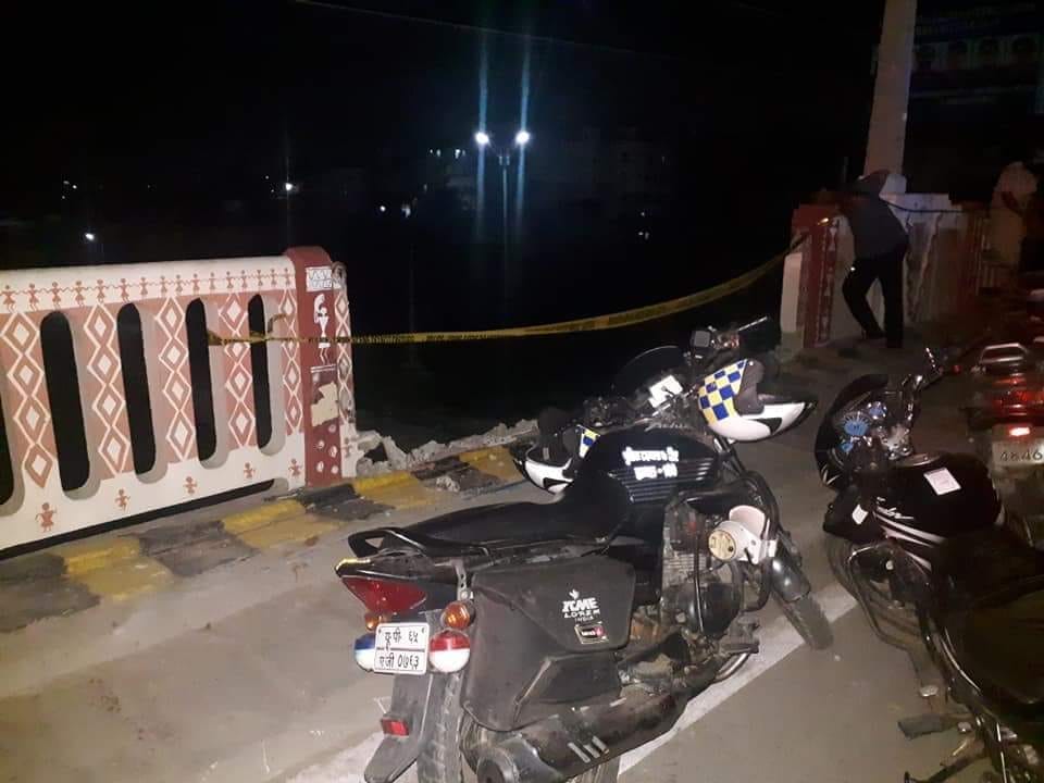 Car fallen from varuna river bridge at varanasi
