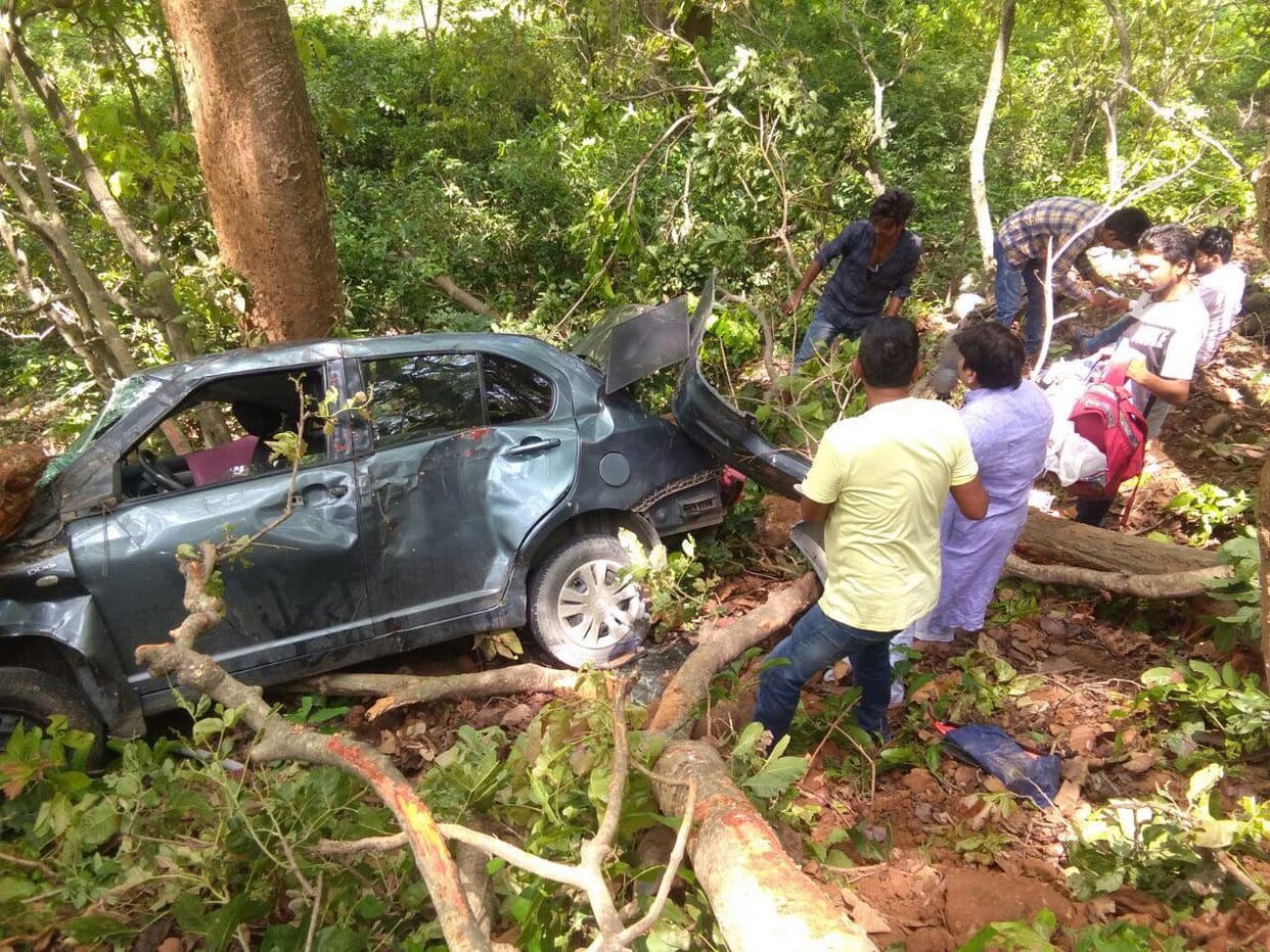 Haryana BJP vice president's car fell into gorge