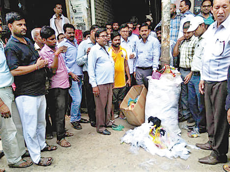 Shopkeeper abandoned polythene