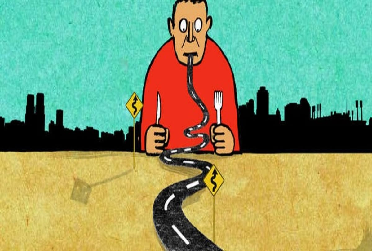 Eight hundred meter road stolen by a thief in china